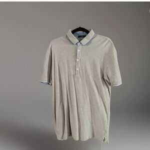 Fay polo golf shirt beige blue trim excellent condition size 54 R. 150